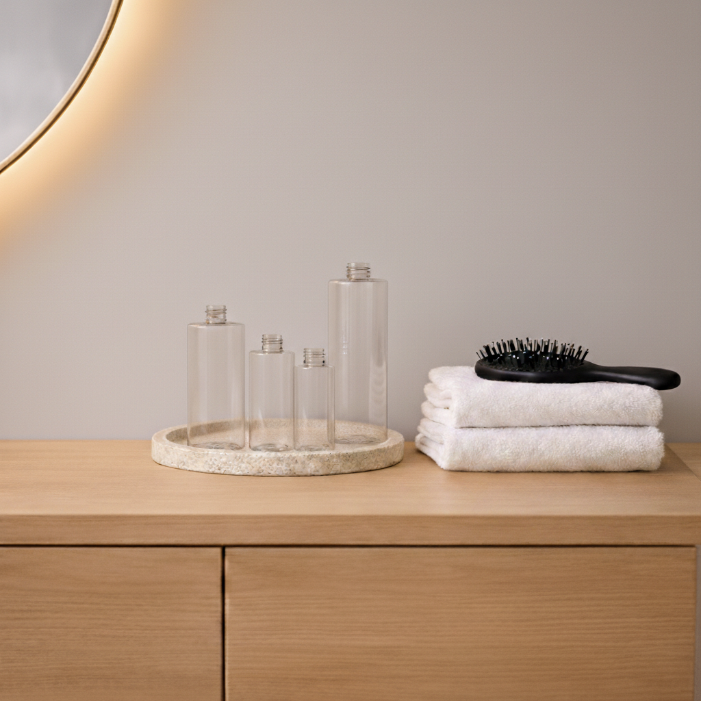 Cylinder bottle for personal care and household