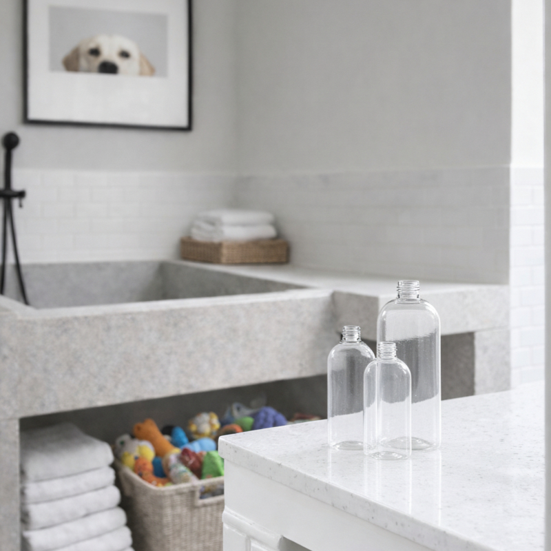Oval bottle household and pet care