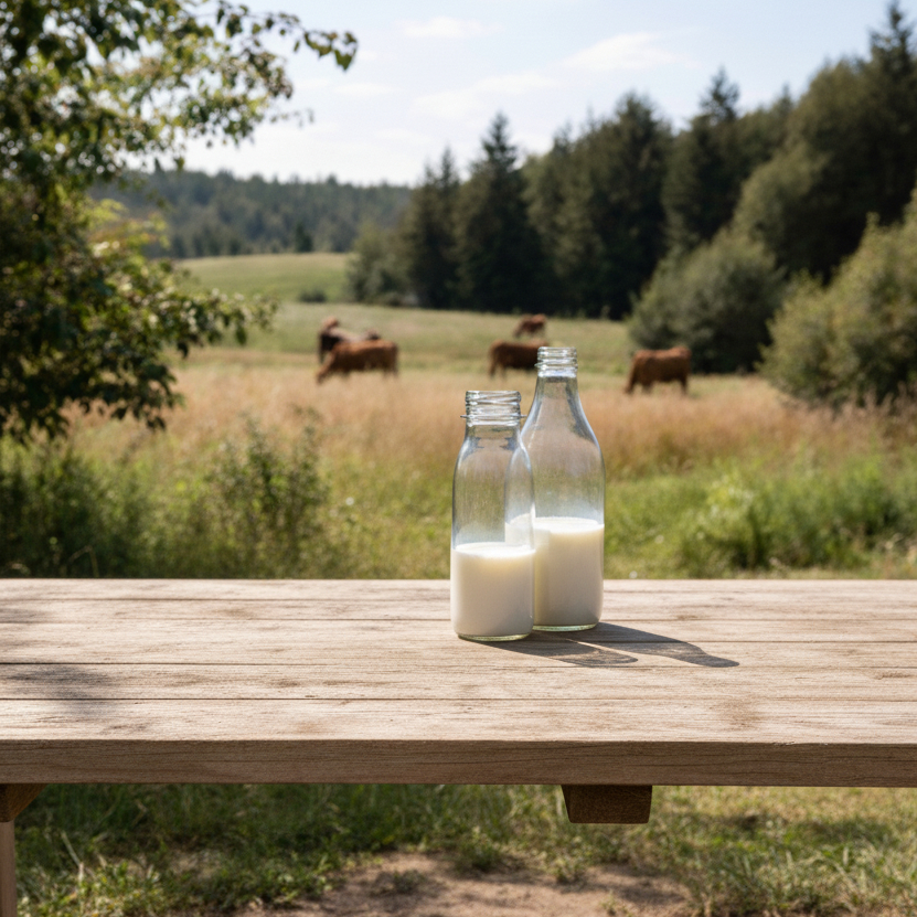milk bottle for food and beverage